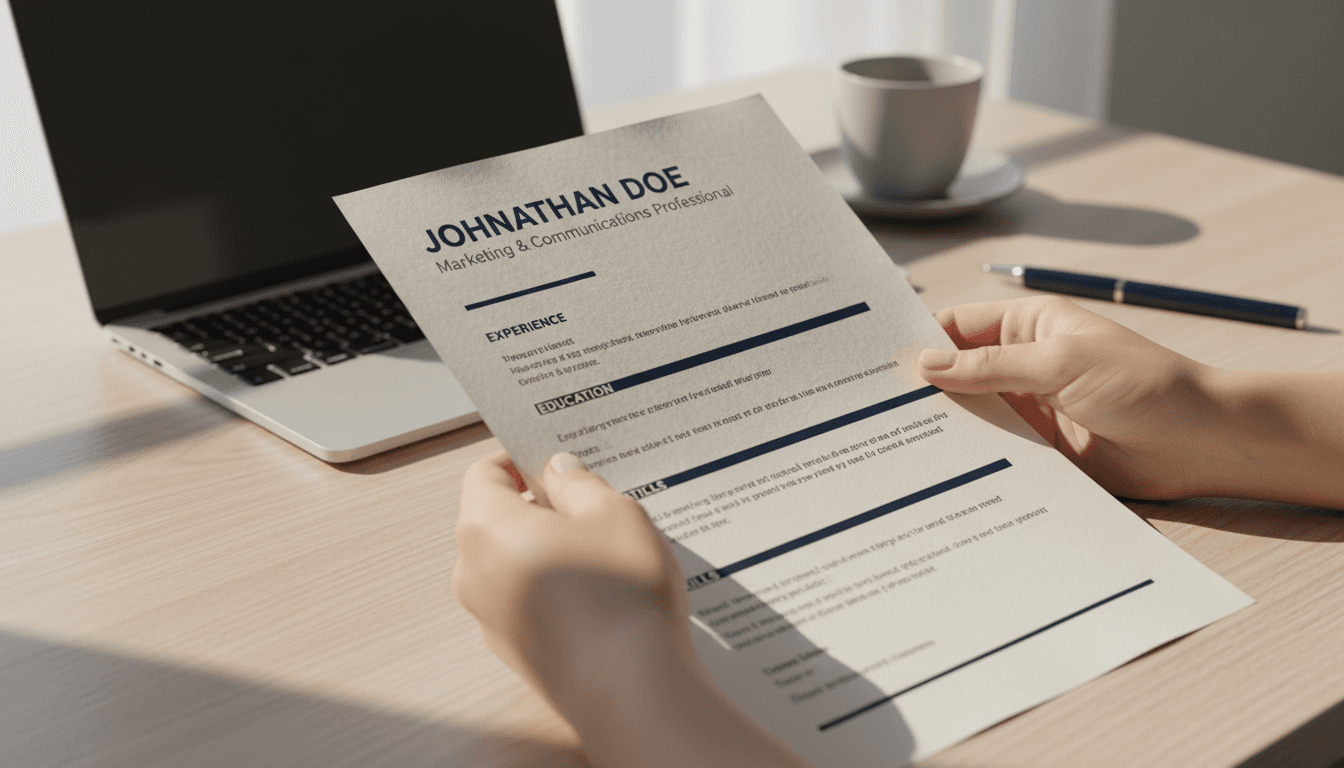 Resume positioning and editing service